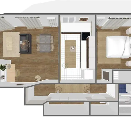 Apartamento Avec 3 Balcons Et Parking